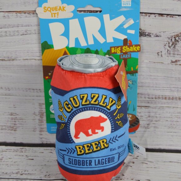 Bark Big Shake Lake Guzzly Beer Squeaker Crinkle Fluff Dog Toy All Dog Sizes NEW - Picture 1 of 10